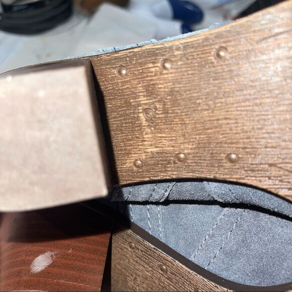 Sam Edelman Blue / Grey Suede Ankle Boots - Picture 8 of 8